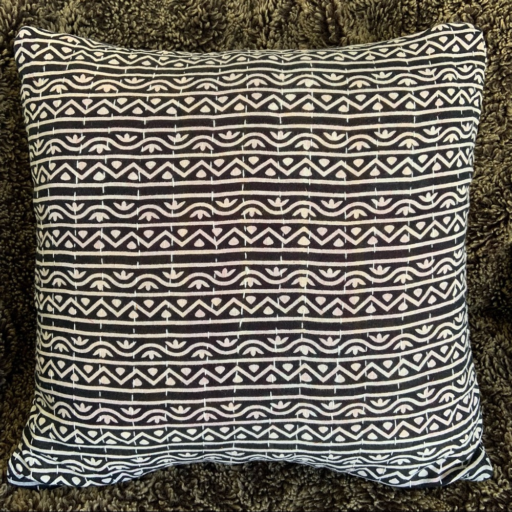 Vintage kantha throw pillow cover
